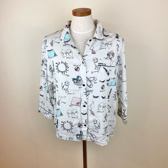 Kate Spade New York Lazy Sunday Pajama Top - Picture 2 of 7